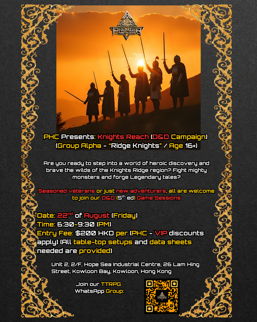 Dungeons and Dragons (D&D) (Campaign) - "Knights Reach" (FRI) (On Going Group Ticket)
