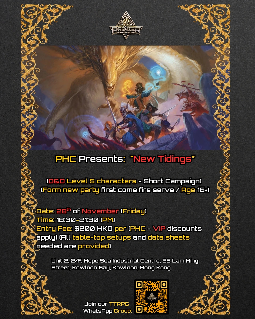 Dungeons and Dragons (D&D) (Long Campaign) - "New Tidings" (FRI) (On Going Group Ticket)