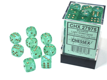 Chessex- (6 face dice)12mm D6 (36dices)