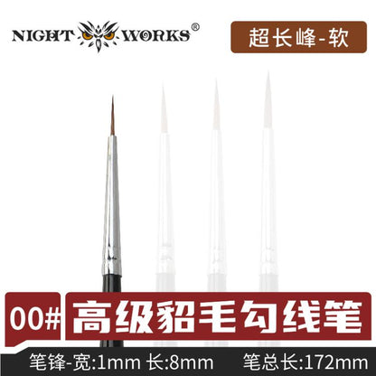 (Night Works) Superior Sable Liner+ Brushes Soft Tip (SL)