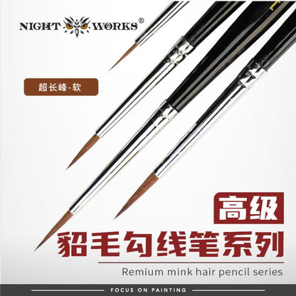 (Night Works) Superior Sable Liner+ Brushes Soft Tip (SL)