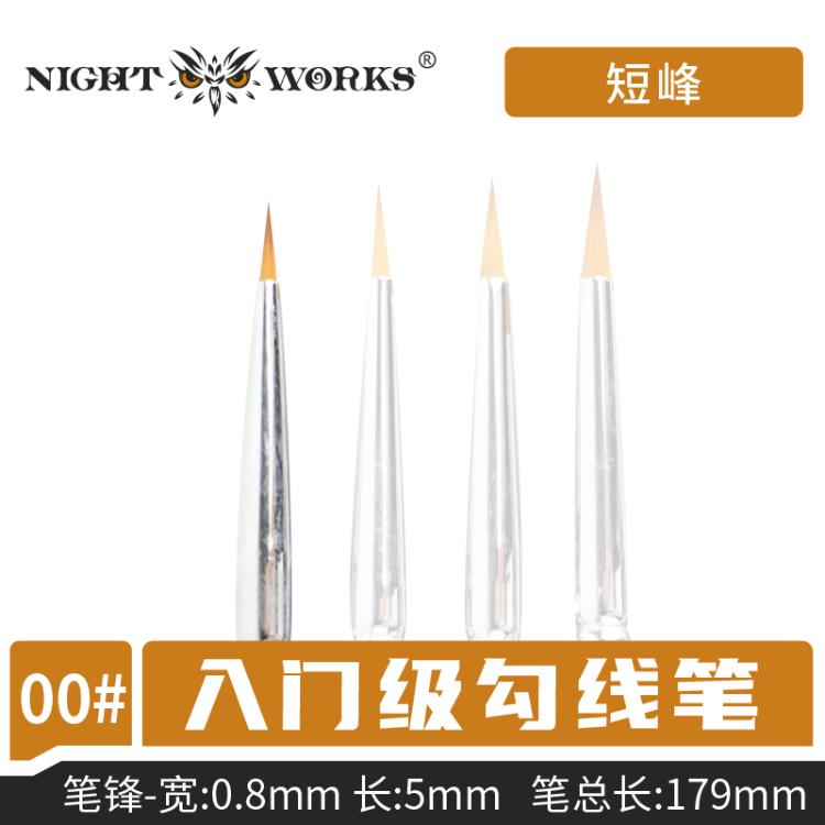 (Night Works) Entry Level Sable Soft Liner Brushes (S)