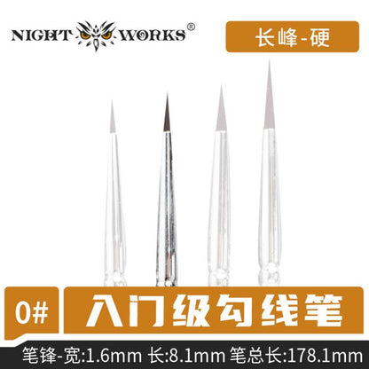 (Night Works) Entry Level Sable Hard Liner Brushes (L)