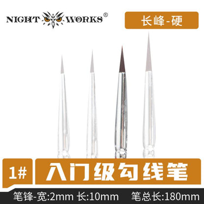 (Night Works) Entry Level Sable Hard Liner Brushes (L)