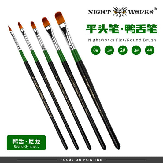 (Night Works) Synthetic Nylon Round Brush