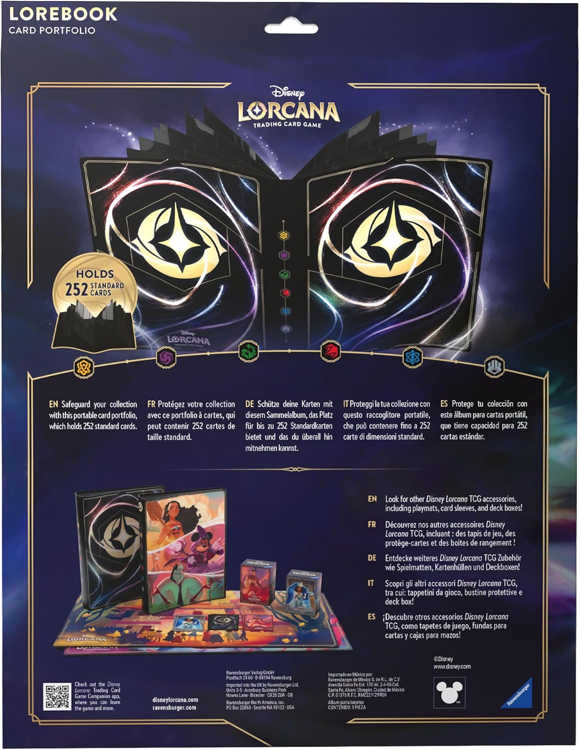 Lorcana TCG - "LOREBOOK" (Card Portfolio) (Can stores 252 cards)