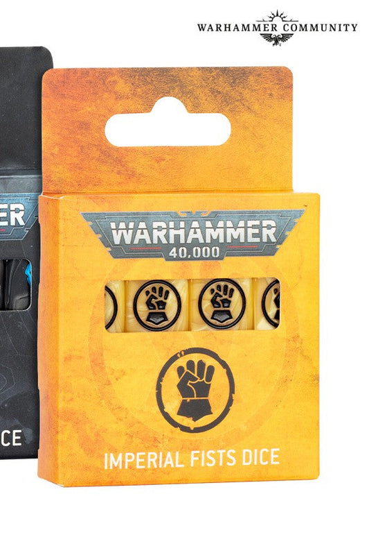40K - WARHAMMER 40000: IMPERIAL FISTS DICE (Cut-Off 13 - 9 -2025)