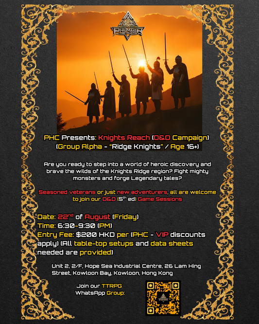 Dungeons and Dragons (D&D) (Campaign) - "Knights Reach" (FRI) (On Going Group Ticket)