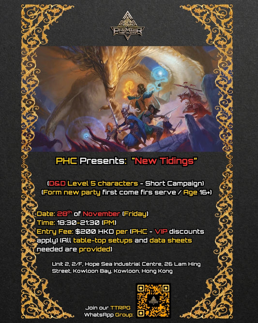 Dungeons and Dragons (D&D) (Long Campaign) - "New Tidings" (FRI) (On Going Group Ticket)