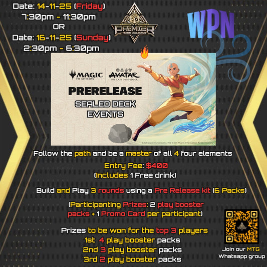MTG - "Avatar The Last Airbender" (ATLA) Sealed Deck (Pre-Release Event Ticket)
