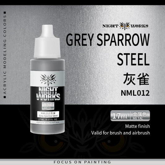 (NightWorks)  Metal Color (Gloss Metallic) Grey Sparrow Steel