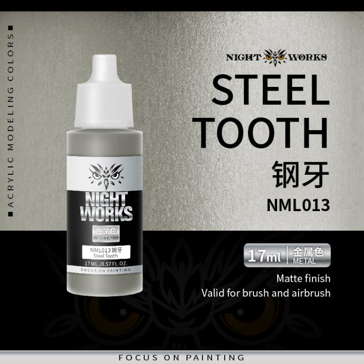 (NightWorks)  Metal Color (Gloss Metallic) Steel Tooth