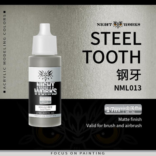 (NightWorks)  Metal Color (Gloss Metallic) Steel Tooth