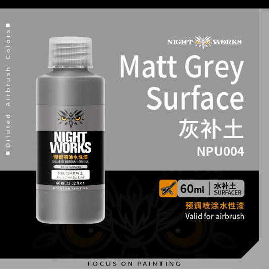(NightWorks)  Primer (for Aribrush)  Matt Grey Surface