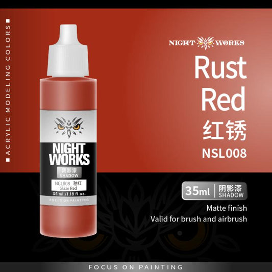 (NightWorks)  Shadow Color (Wash) Rust Red