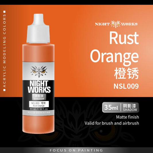 (NightWorks)  Shadow Color (Wash) Rust Orange