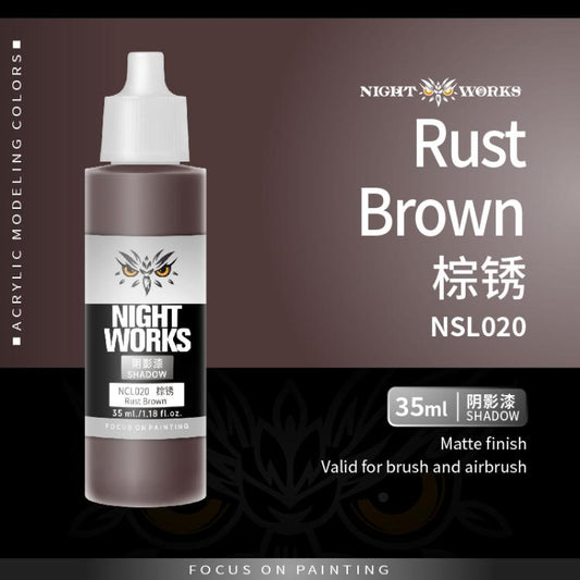 (NightWorks)  Shadow Color (Wash) Rust Brown