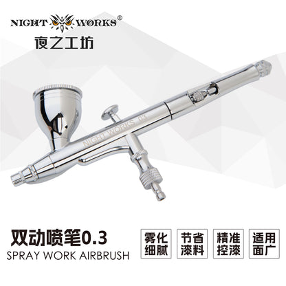 (Night Works) 夜之工坊0.3雙動噴筆Nightworks Spray Work Airbrush 0.3