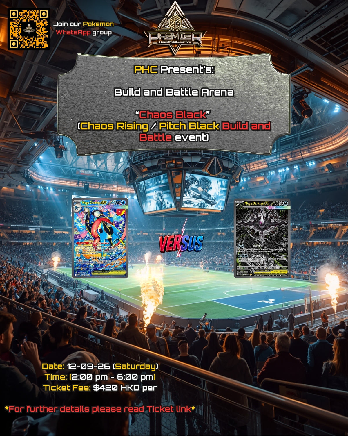 PHC: Pokemon TCG  "Build and Battle Arena - Chaos Black" (Tickets)