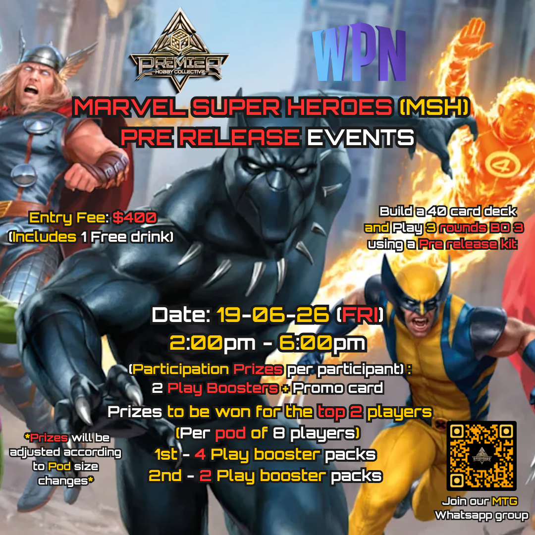 MTG - " Marvel Super Heroes" (MSH) Pre-Release (Event Ticket)