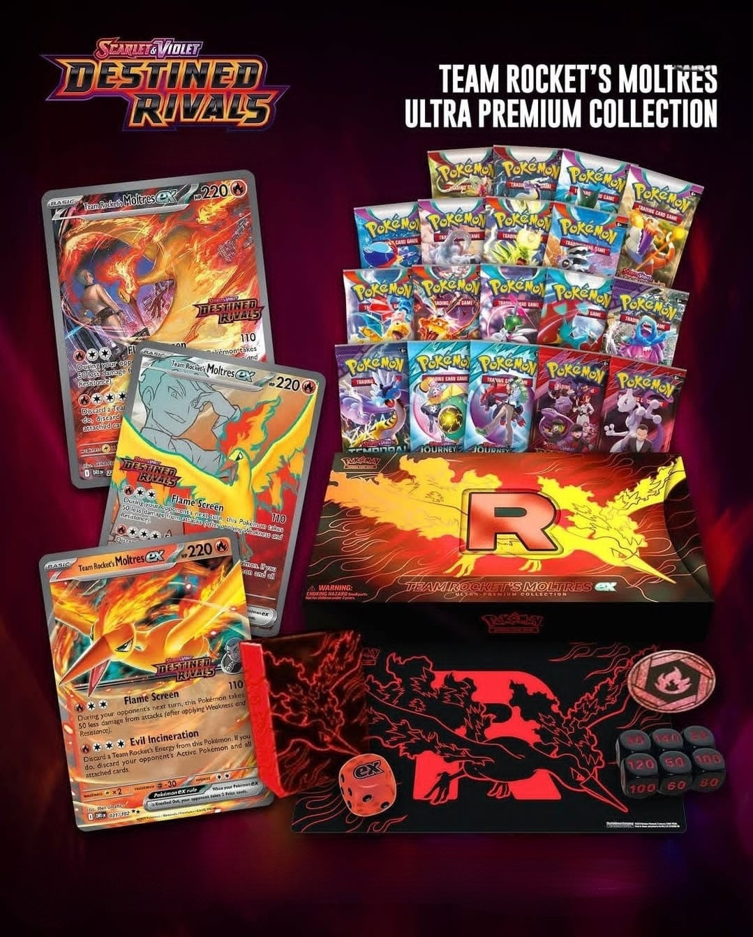 (Pre Order) Pokemon TCG -  "Team Rocket's Moltres EX" (Ultra - Premium Collection) (EN) (US Exclusive) (Cut Off 09-11)