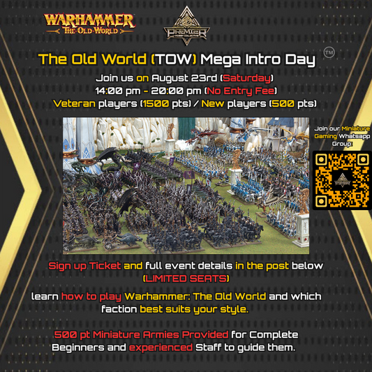 (PHC) - The Old World Mega Intro Day (23-08 / SAT / Time 1400)