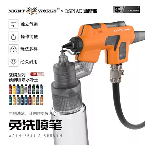 (Night Works) 夜之工坊免洗噴筆 Wash-Free Airbrush (contactless air brush)
