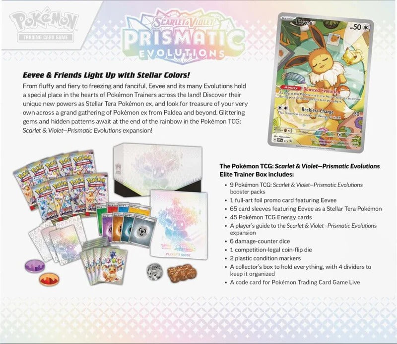 Pokemon TCG - Scarlet & Violet SV8.5 "Prismatic Evolutions" Elite Trainer Box (EN)