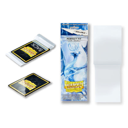 Dragon Shield 100 - Perfect Fit Deck Protector Sleeves - (Clear)
