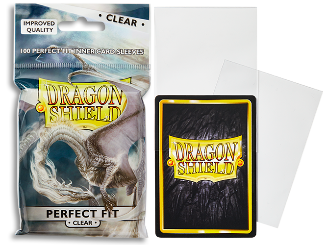 Dragon Shield 100 - Perfect Fit Deck Protector Sleeves - (Clear)