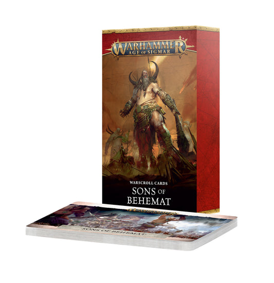 (Pre-Order) AOS - WARSCROLL CARDS: SONS OF BEHEMAT (ENG) (Cut-Off  19 - 09 -2026)